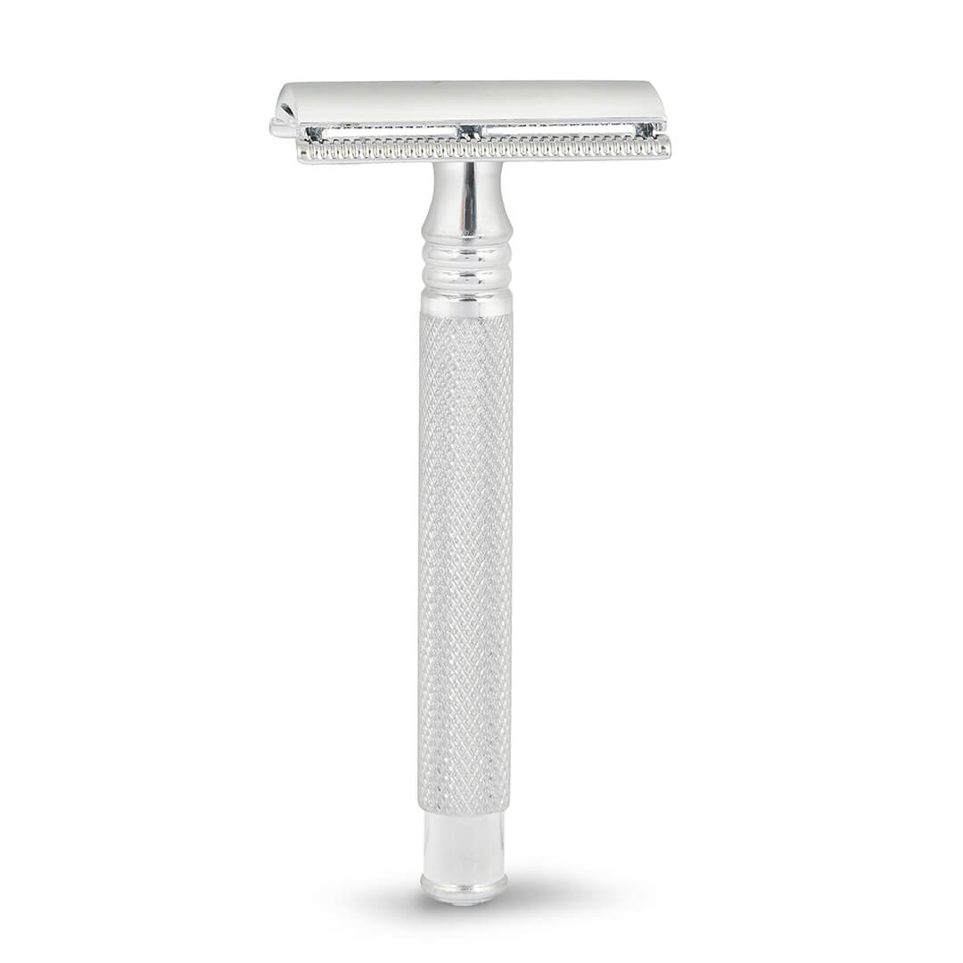 ZEVA Wet Shave Safety Razor + 10 Free Blades - Double Edge For Beard & Body Shaving