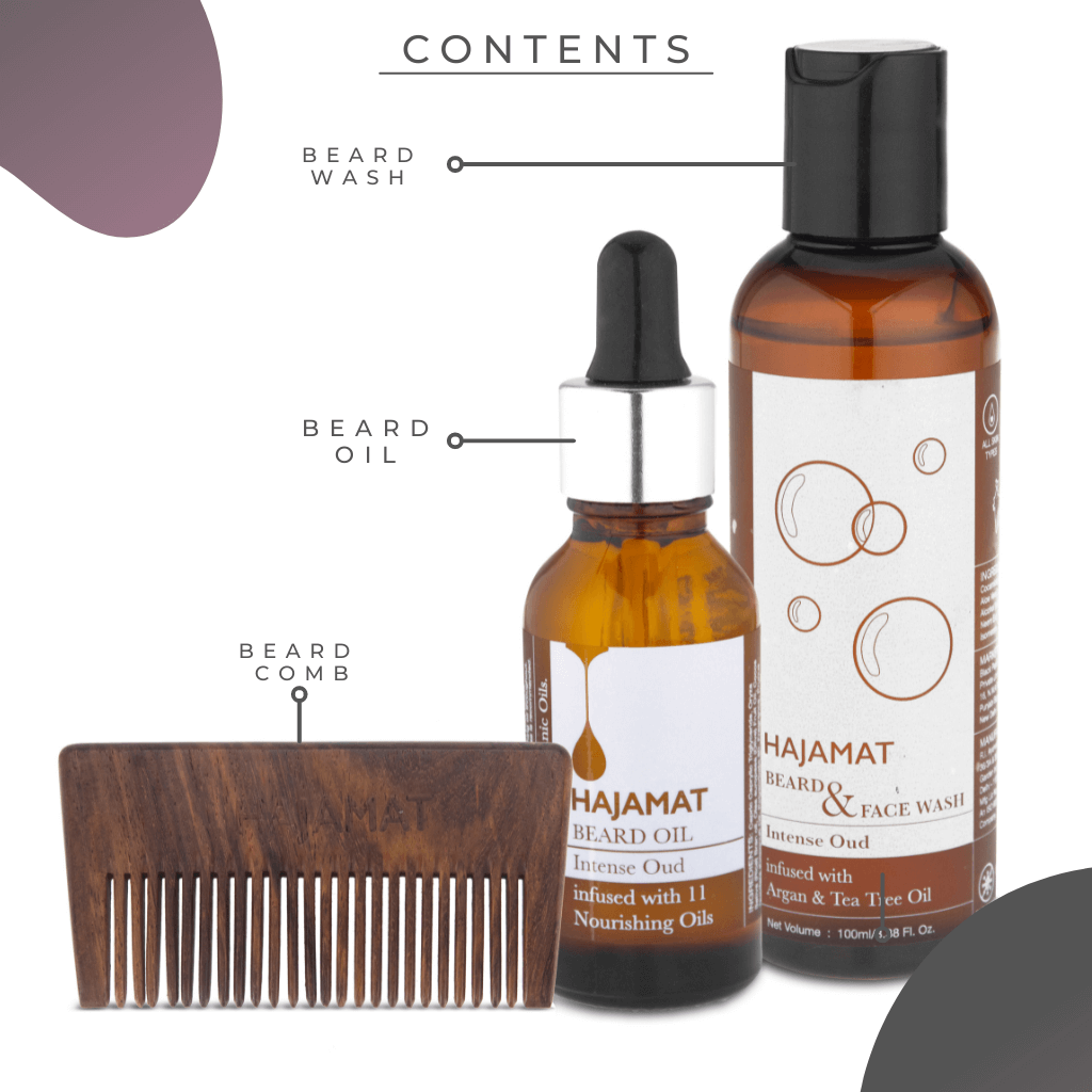 Hajamat 3 in 1 Daily Beard Care kit for Men