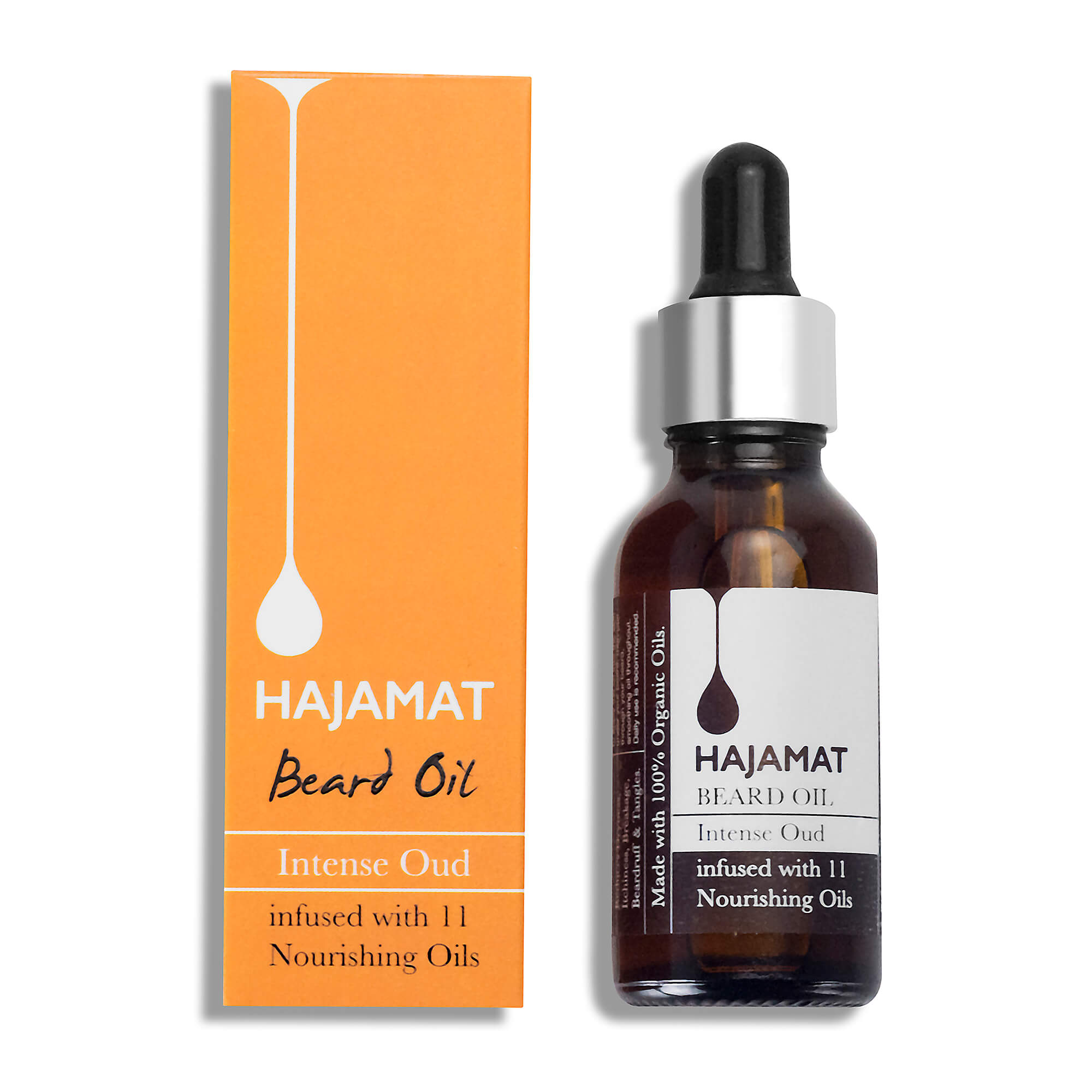 Organic Beard Oil Infused with 11 Nourishing Oils (30 Ml) - Intense Oud