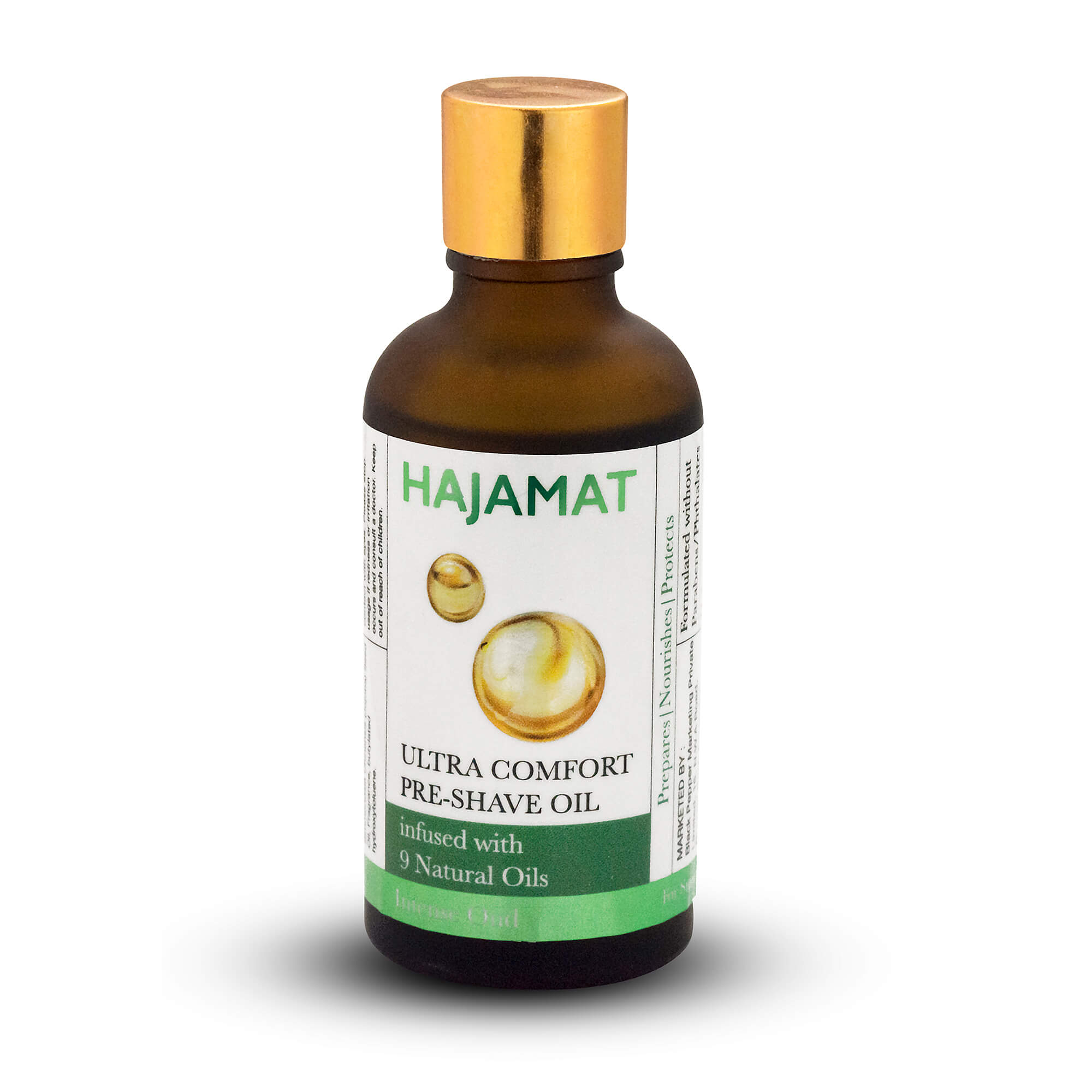 Hajamat Ultra-Comfort Pre-Shave Oil infused with 9 Natural Oils (50 gm)